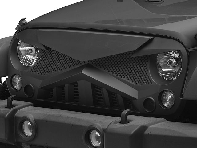 RedRock Hawk Grille; Matte Black (07-18 Jeep Wrangler JK)