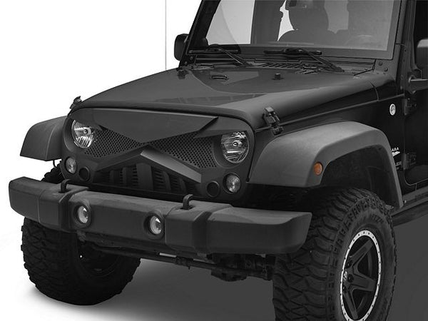 RedRock Hawk Grille; Matte Black (07-18 Jeep Wrangler JK)
