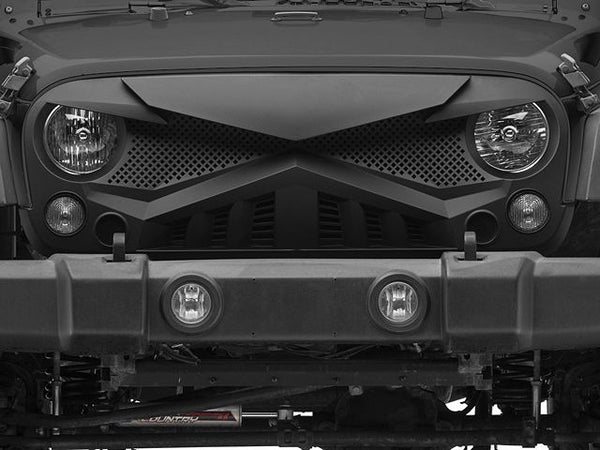 RedRock Hawk Grille; Matte Black (07-18 Jeep Wrangler JK)