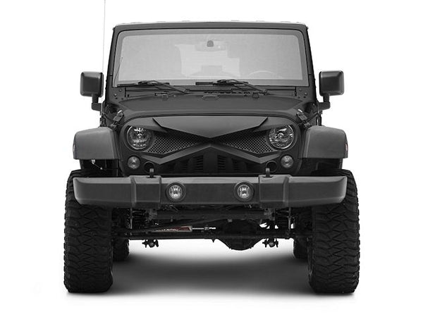 RedRock Hawk Grille; Matte Black (07-18 Jeep Wrangler JK)