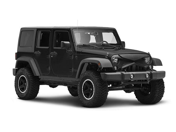 RedRock Hawk Grille; Matte Black (07-18 Jeep Wrangler JK)