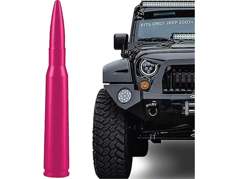 EcoAuto Bullet Antenna; Pink (07-23 Jeep Wrangler JK & JL)
