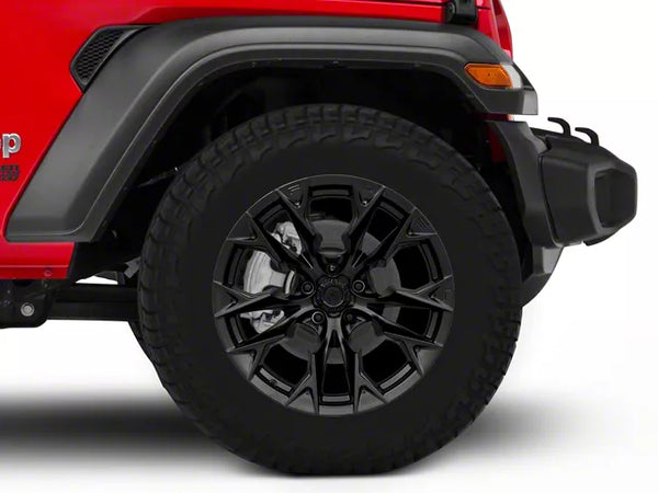 20x10 Fuel Wheels Flame & 35in NITTO All-Terrain Ridge Grappler A/T Tire Package; Set of 5 (18-25 Jeep Wrangler JL)
