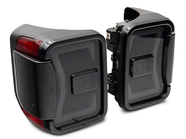 Renegade Series Sequential LED Tail Lights; Black Housing; Smoked Lens (20-24 Jeep Gladiator JT w/ Factory Halogen Tail Lights)