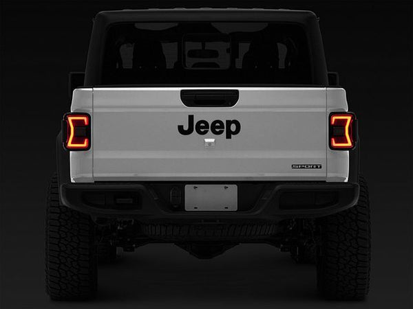 Renegade Series Sequential LED Tail Lights; Black Housing; Smoked Lens (20-24 Jeep Gladiator JT w/ Factory Halogen Tail Lights)