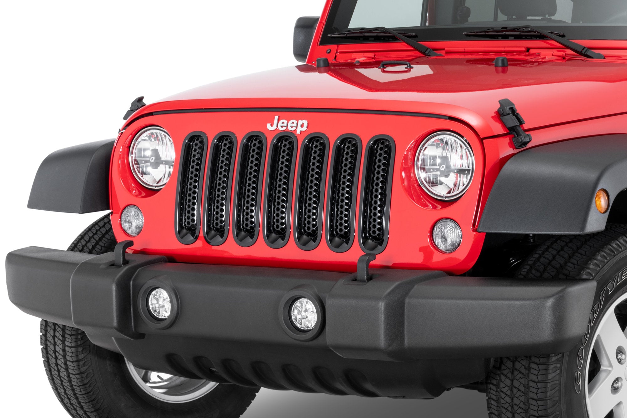 TACTIK JKFGIN-001 Snap-In Grille Inserts for 07-18 Jeep Wrangler JK