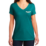 Ladies Jeep® V-Neck Live Love Explore - Heather Teal