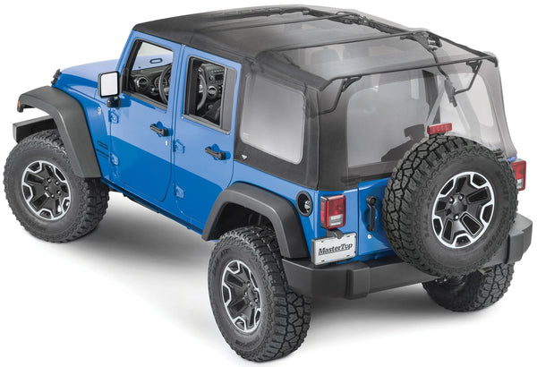 MasterTop Complete Soft Top Kit in MasterTwill® Fabric for 07-18 Jeep Wrangler JK Unlimited 4-Door