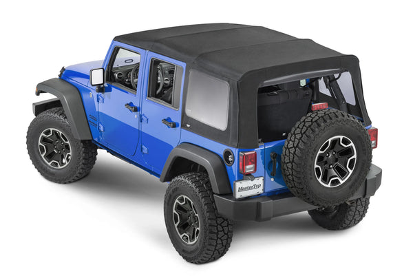 MasterTop Complete Soft Top Kit in MasterTwill® Fabric for 07-18 Jeep Wrangler JK Unlimited 4-Door