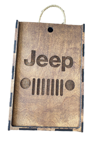Customized Jeep Wine Box- Wood