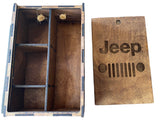 Customized Jeep Wine Box- Wood