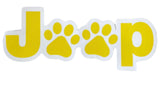 Jeep logo with dog paw- Sticker