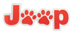Jeep logo with dog paw- Sticker