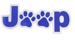 Jeep logo with dog paw- Sticker
