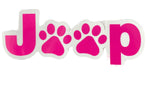 Jeep logo with dog paw- Sticker