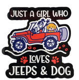 Just a Girl Who Loves Jeeps & Dog -Sticker