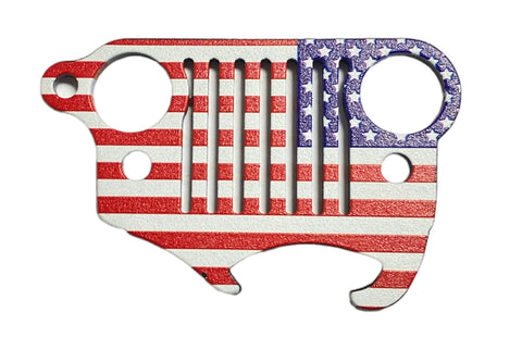 Xprite United States Flag Jeep Wrangler JK Keychain