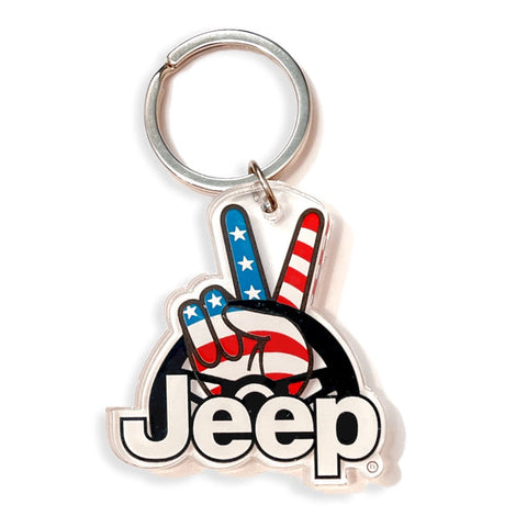 Keychain - Jeep Wave USA (Acrylic)