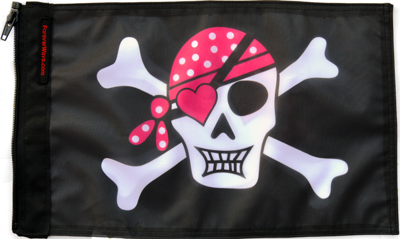 12″x18″ Pink Pirate Flag