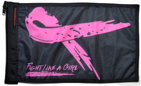 Pink Ribbon Fight Like A Girl Flag