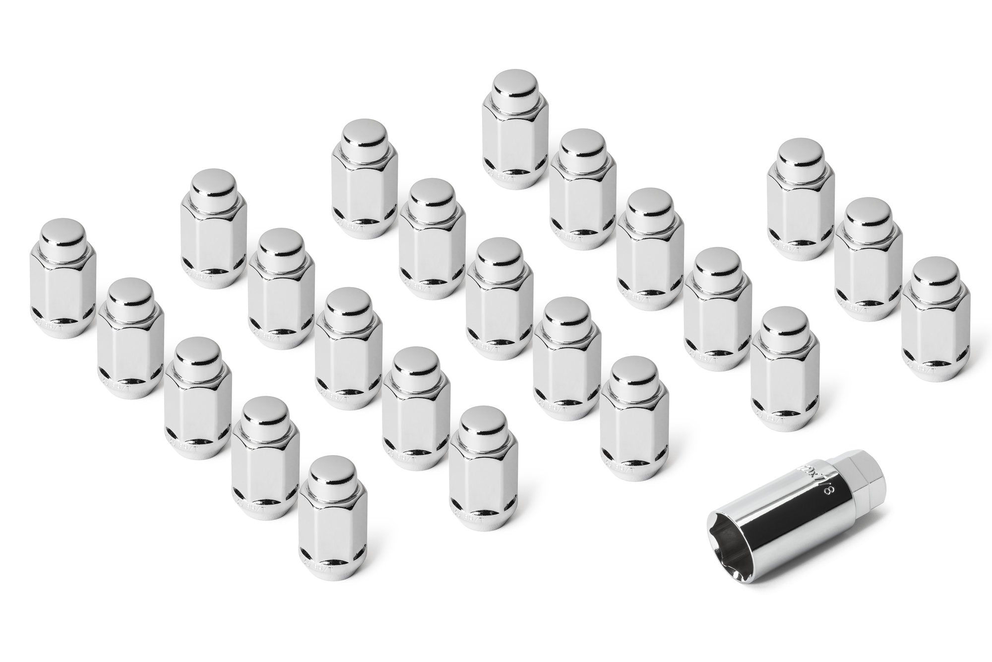 23 Piece Classic Acorn Style Wheel Lug Nut Kit for 18-23 Jeep Wrangler JL & Gladiator JT