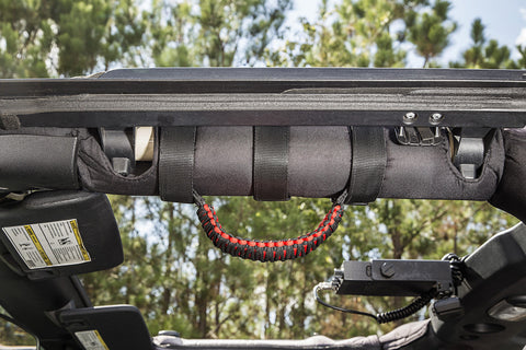 Rugged Ridge 13505.30 Paracord Grab Handles in Black for 97-23 Jeep Wrangler & Gladiator JT