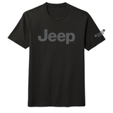 Mens Jeep® Text Blackout T-Shirt - Black