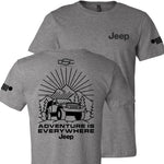 Mens Jeep® Wrangler Burst T-Shirt - Triblend Grey