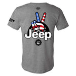 Mens Jeep® Wave USA T-Shirt - Heather Grey
