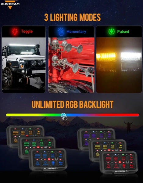 AR-820 RGB Switch Panel with APP - 8 Multifunction Control