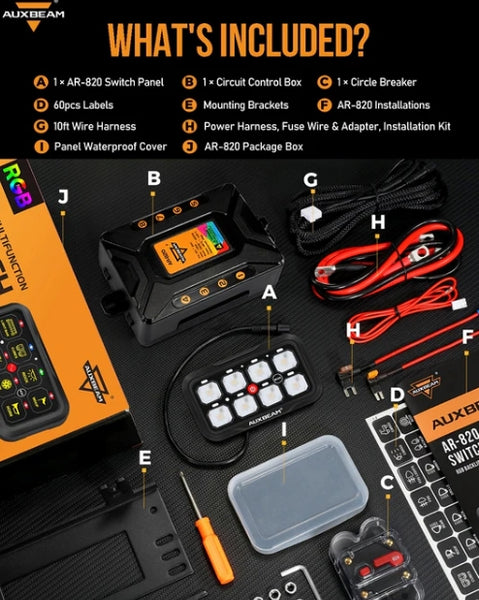 AR-820 RGB Switch Panel with APP - 8 Multifunction Control