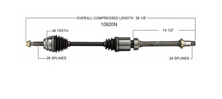 Duralast Gold CV Axle 10920N