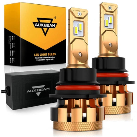 9004 LED Headlight Bulbs 70W 18000LM F-16 Plus Series Brightest 6000K Cool White | 2 Bulbs
