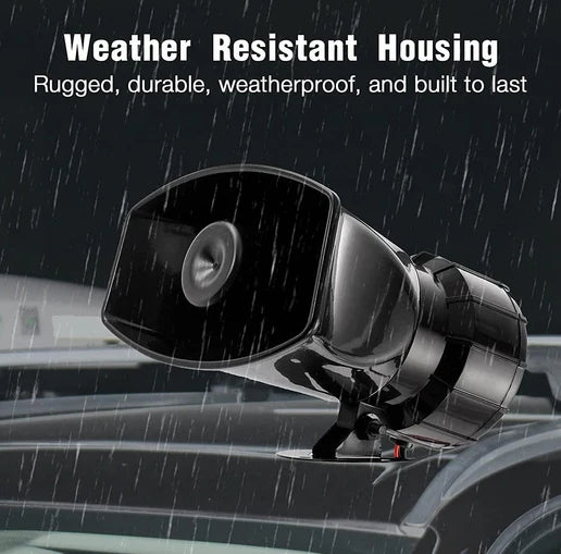 12V 100W Horns 7 Tone Emergency Warning Siren with Mic PA Speaker