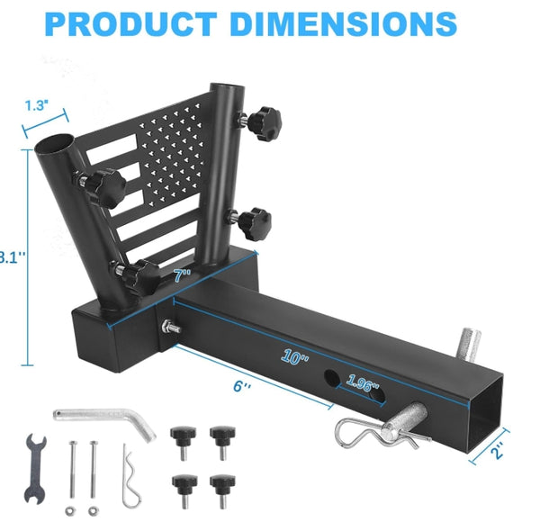 Hitch Flag Pole Holder, Quick Release Flag Pole Hitch Mounts