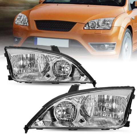 Headlight Assembly fit 2005 2006 2007 Ford Focus OEM Headlamp Replacement Pair (Driver & Passenger Side)