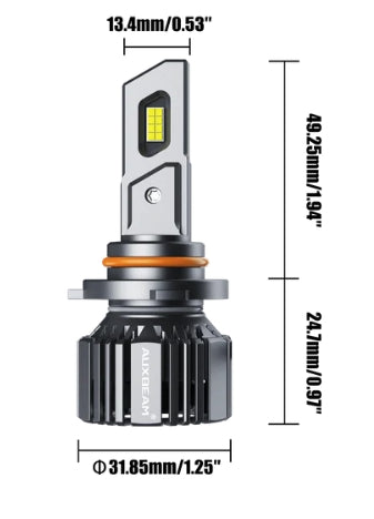 9005/HB3/H10 LED Headlight Bulbs 90W 20000LM F15 Series 20% Smaller Size 6500K Cool White | 2 Bulbs
