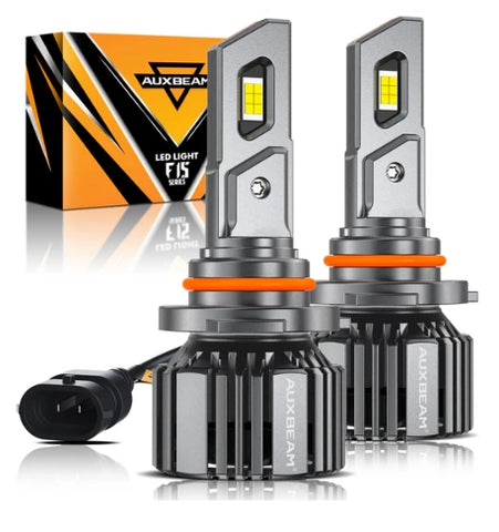 9005/HB3/H10 LED Headlight Bulbs 90W 20000LM F15 Series 20% Smaller Size 6500K Cool White | 2 Bulbs