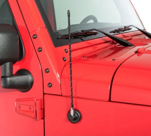 16" Hi Performance AM/FM Stubby Antenna for 07-23 Jeep Wrangler JL, JK & Gladiator JT