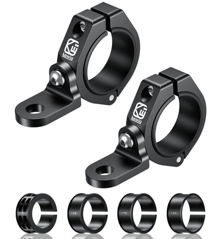 2PCS UTV Whip Light Mount, Solid Aluminum Alloy Whip Flag Mounts, Off-Road LED Light Bar Mounting Bracket, 360° Adjustable Roll Bar Clamp Holder Fit 1.5''/1.65'' /1.75''/1.85''/2'' Roll Cage