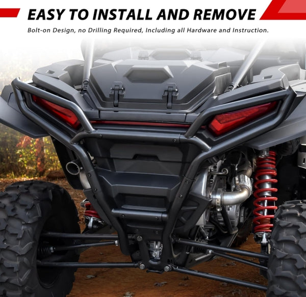 Rear Bumper for Polaris RZR 1000 XP/XP 4 Ultimate Sport Premium 2024+ Accessories, Heavy Duty UV-Resistant Powder Coating Bumper Guard for 2024 2025 RZR, Replace#2884514