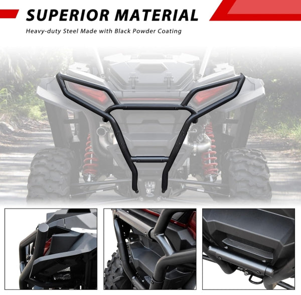 Rear Bumper for Polaris RZR 1000 XP/XP 4 Ultimate Sport Premium 2024+ Accessories, Heavy Duty UV-Resistant Powder Coating Bumper Guard for 2024 2025 RZR, Replace#2884514