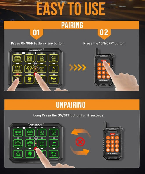 AC Series 8/12 Gang RGB Switch Panel with APP & Remote Control