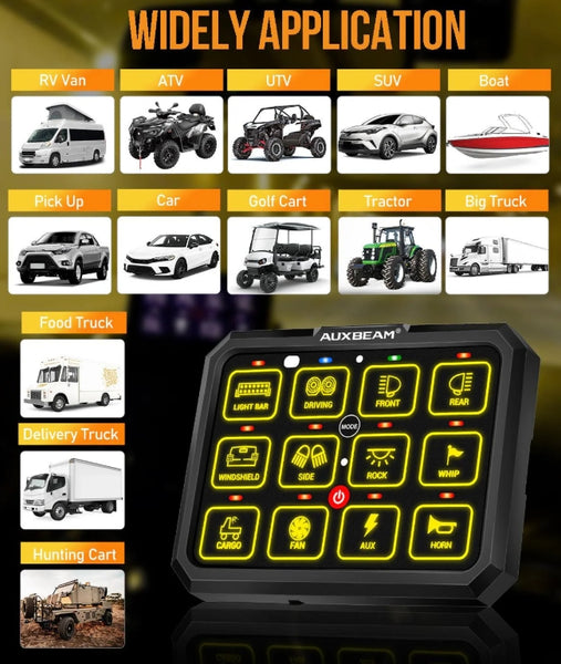 AC Series 8/12 Gang RGB Switch Panel with APP & Remote Control