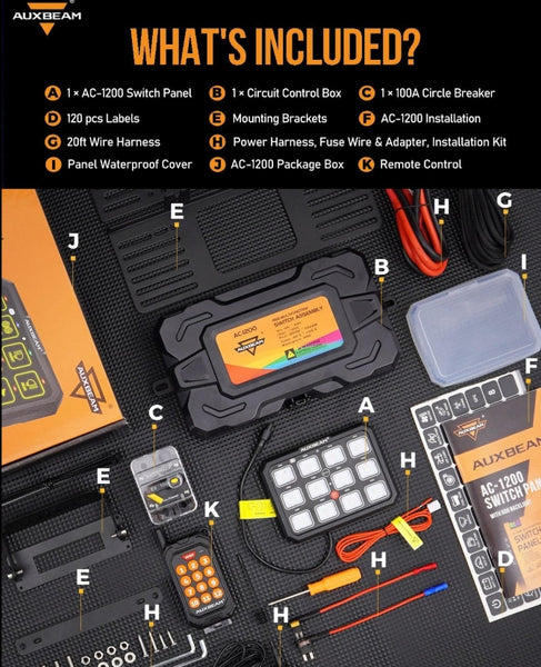 AC Series 8/12 Gang RGB Switch Panel with APP & Remote Control