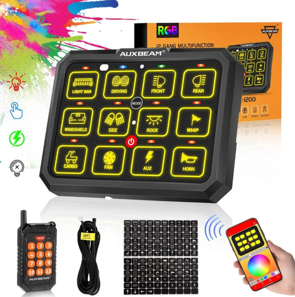 AC Series 8/12 Gang RGB Switch Panel with APP & Remote Control