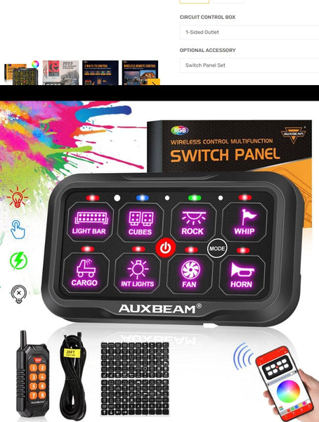 AC Series 8/12 Gang RGB Switch Panel with APP & Remote Control