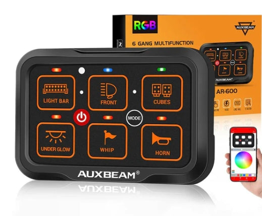 AR Series 6/8 Gang LED Switch Panel, Off-Road Light Controller