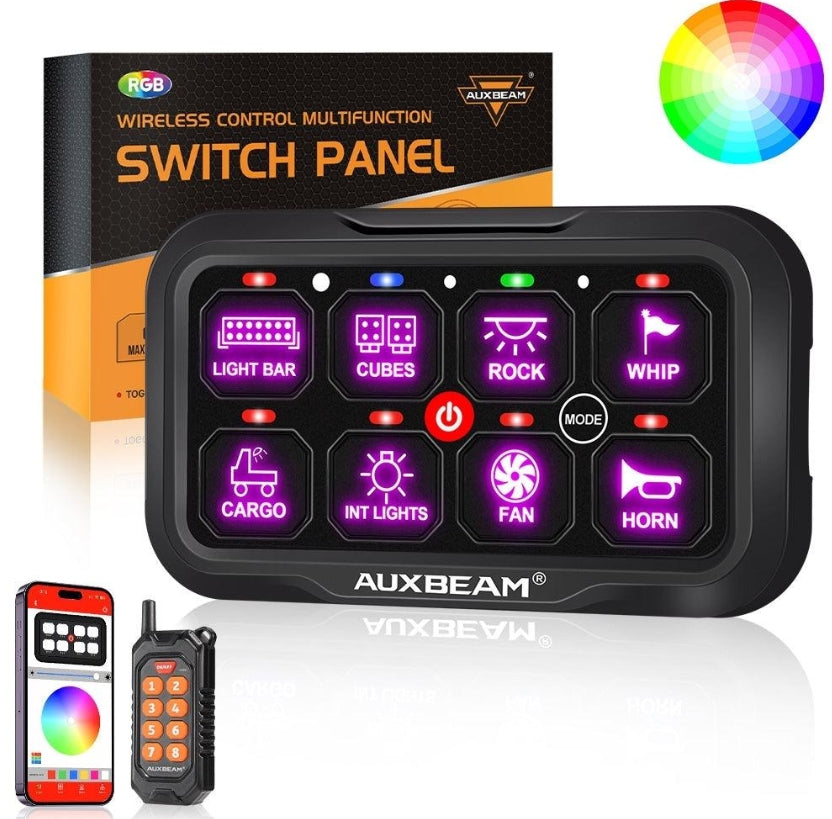 AC Series 8/12 Gang RGB Switch Panel with APP & Remote Control
