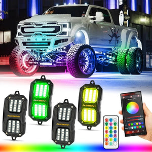 Vibrant Series - RGB LED Rock Lights Kit with Bluetooth App & Remote Control